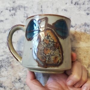 Vintage Artisan Ceramic Art Pottery Mug, Abstract Glaze Design